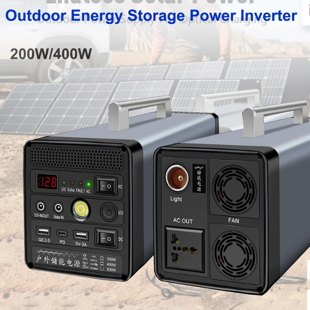 energia armazenamento power inverter 220v 96000mah litio ferro fosfato portatil home car outdoor power supply gerador solar 400w 01