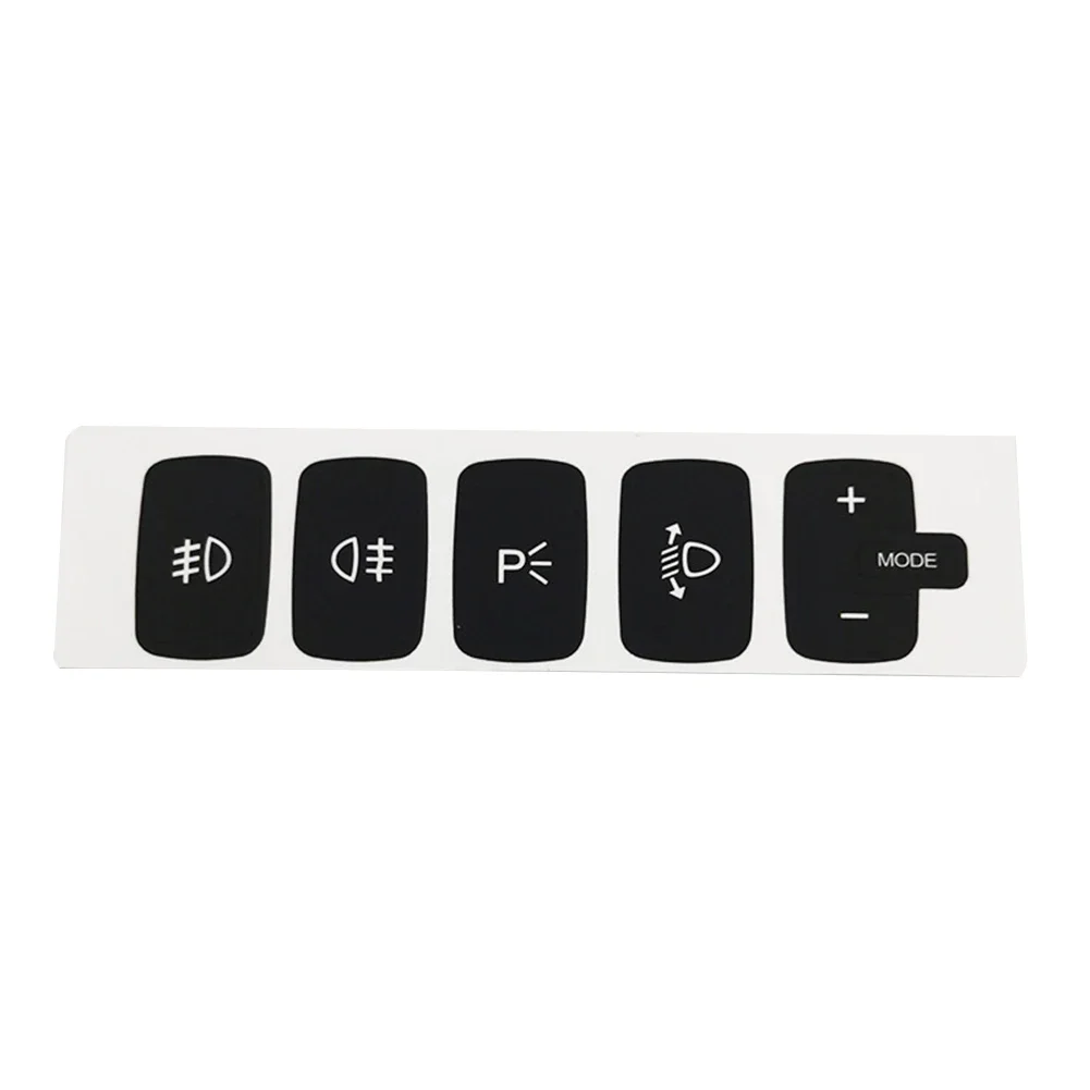 Vinyl Button Overlay Button Repair Decal Button Repair Reduced Light Penetration Reflective White Writing Custom Fit For Fiat