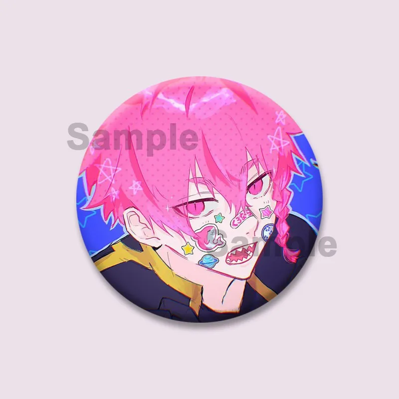 Blue Lock Anime Icons Round Enamel Pin Tinplate Snap-in Brooches for Backpack Clothes Creative Cartoon Figure Yoichi Badge Gifts #6
