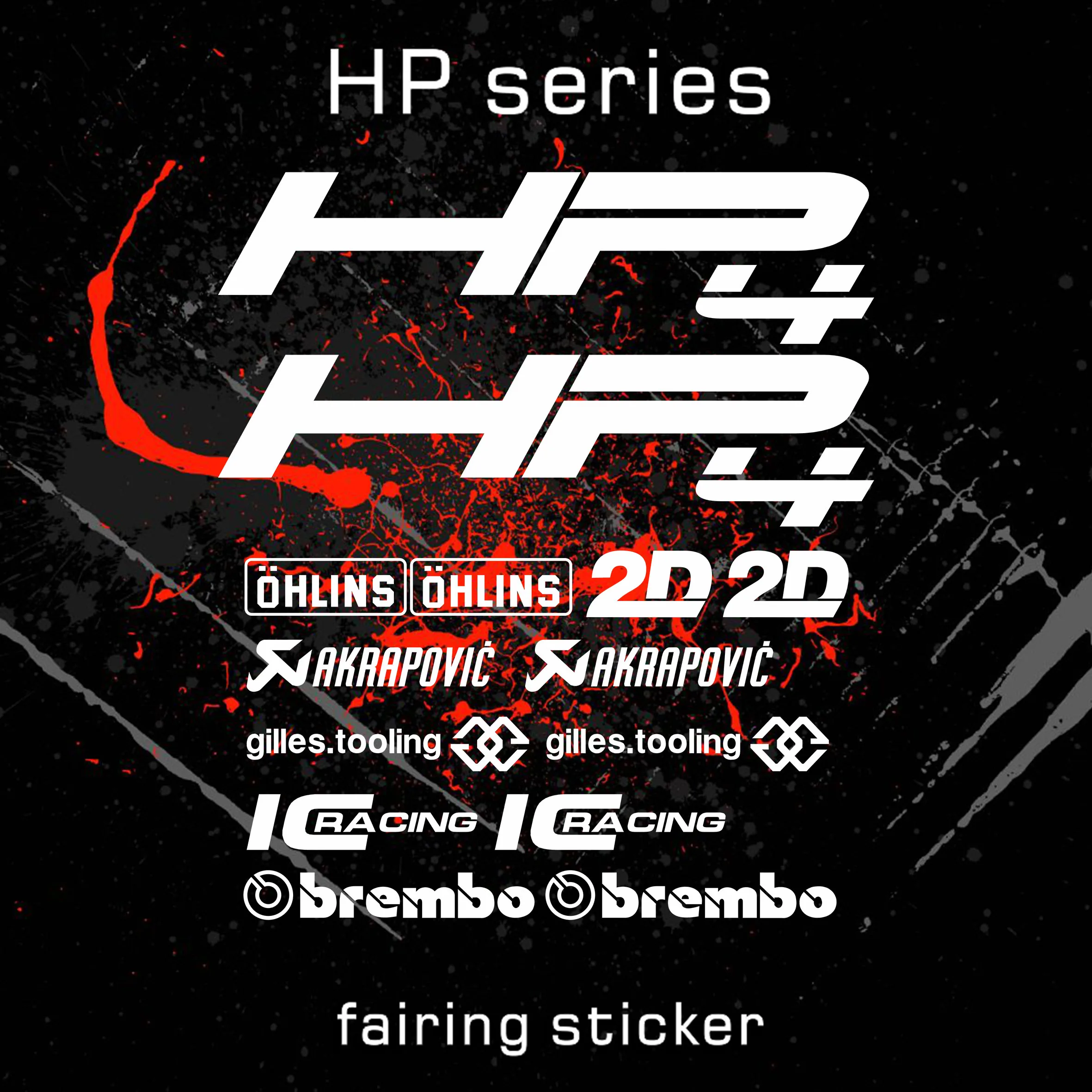 For S1000RR HP4 Sticker Decal Lower Fairing, Lower Shell Sticker Sponsorship Sticker Decal Racing car