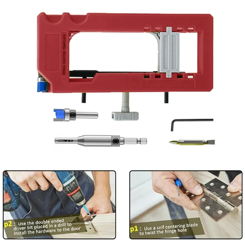 

T99C-Door Hinge Installation Kit Door Hinge Jig Fits 90 Degree Anglesand Door Hinges With Hinge Type Square