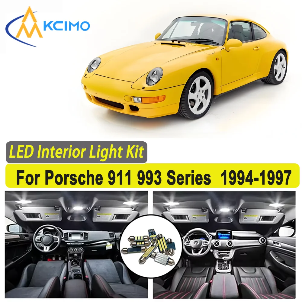 

Kcimo LED For Porsche 911 993 Series (1994-1997) Premium Bright LED Interior Dome Map Trunk Light Kit Car Led Lamps New Canbus