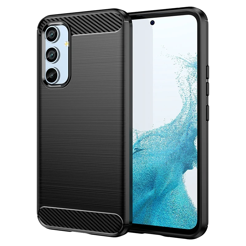 Fashion Carbon Fibre Silicone Case For LG Velvet Reflect Solo Lte Harmony 4  For LG X4 2019 X5 One X6 Shockproof Phone Cover