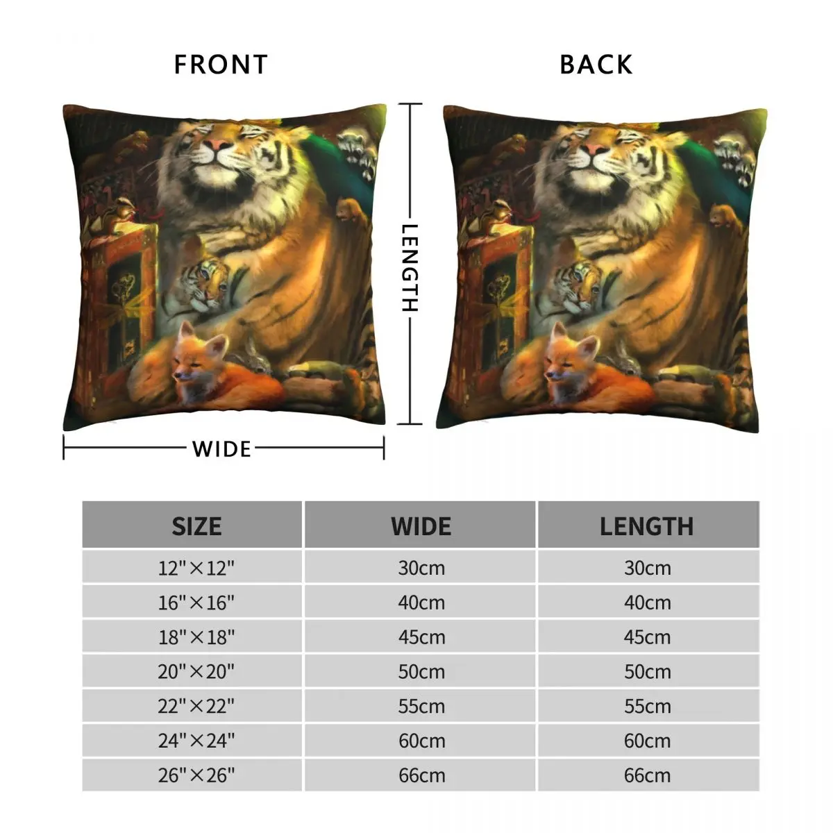 The Storyteller Square Pillowcase Polyester Linen Velvet Creative Zip Decor Car Cushion Cover