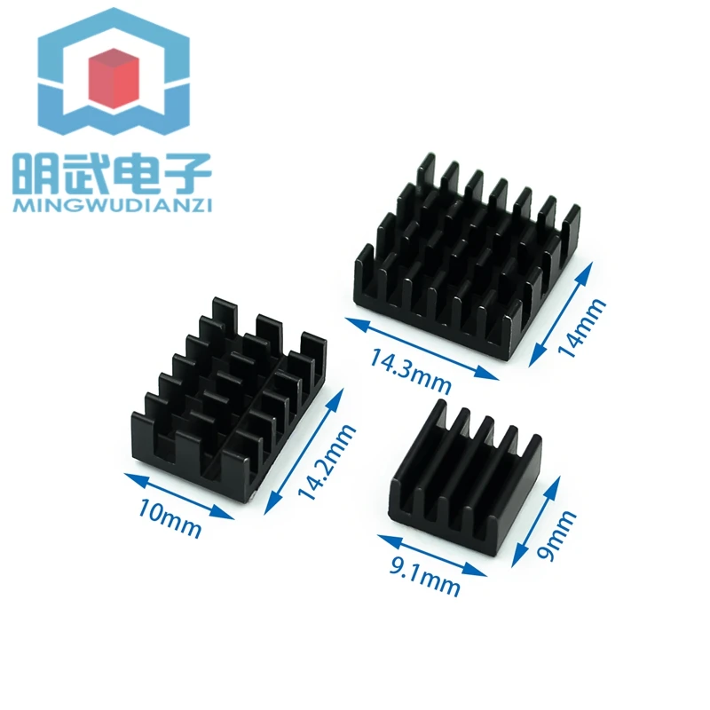 4th Generation Pi 4B Anodized Color Heatsink Motherboard IC Heatsink With Adhesive