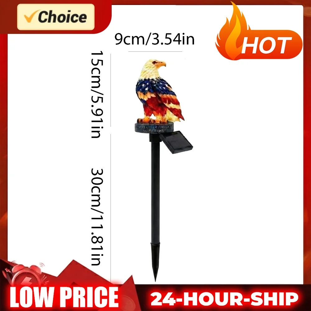 Eagle Figurine Garden Solar Stake Light Waterproof Decorative Solar Powered Eagle Stake Lights for Yard Patio Lawn Party