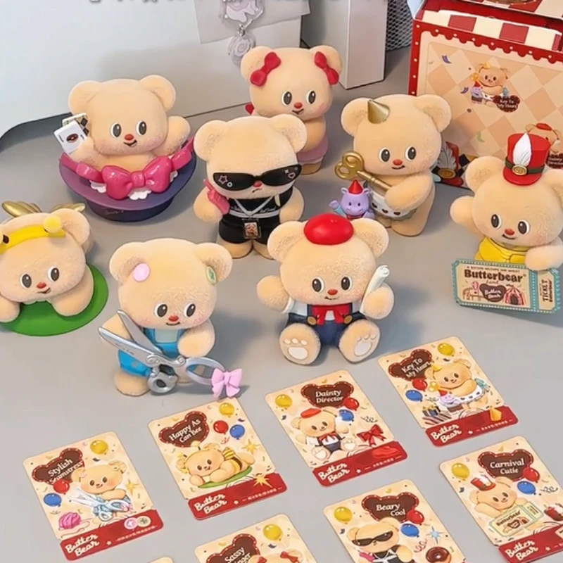 زبدة الدب الطبقة العليا فريق سلسلة صندوق أعمى Kawaii الكرتون دمية دب صندوق غامض مفاجأة لعبة لطيفة نموذج سطح المكتب الحلي هدية