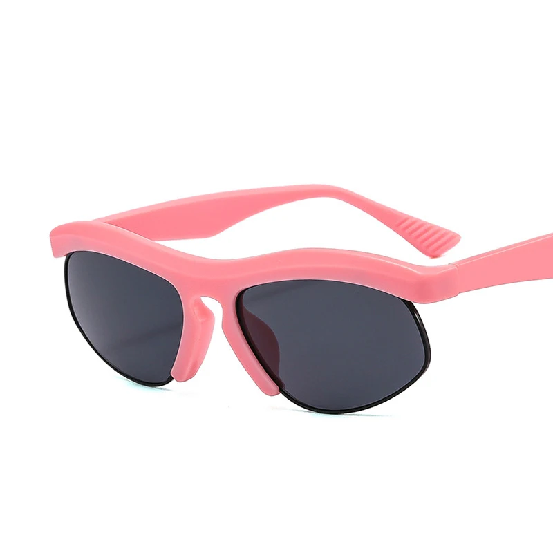 RBRARE Sports Punk Sunglasses Women Half Frame Sunglasses Men Candy Color Fashion Colorful Outdoor Gafas De Sol Para Hombre