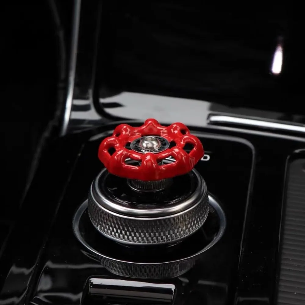 Car creative switch valve modification one key start car center control knob metal decoration ornament gear lever modification