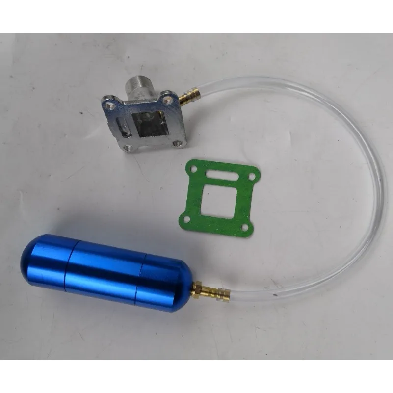 سباق الألومنيوم الذهب الأحمر الأزرق دفعة زجاجة الطاقة + كمية الأنابيب طوقا ل 2 السكتة الدماغية 43cc 47cc 49cc البسيطة ATV رباعية الترابية دراجة الجيب #6