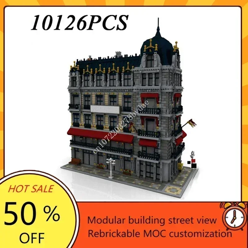 10126PCS Cafe Hotel Modular MOC Creative street view Model Custom Puzzles Architecture DIY Education Assembly Model Toys Gifts