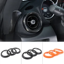 Car Dashboard Center Console Air Conditioning Air Vent Outlet Ring Cover Trim For Mazda MX-5 2016-2023 Auto Interior Accessories