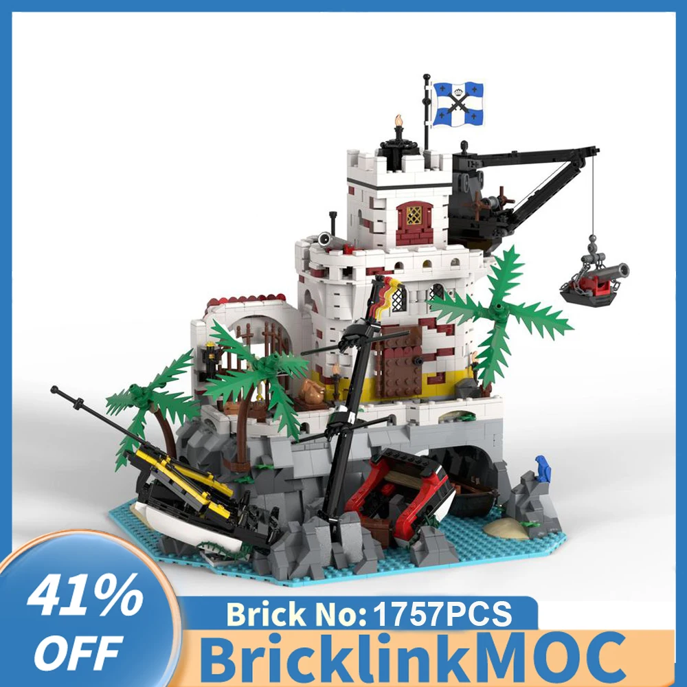 New 1757PCS medieval Pirate Series MOC Eldorado Ship Wreck Fortress DIY creative ideas childrenToy Gift buildingblocks MOC-10320