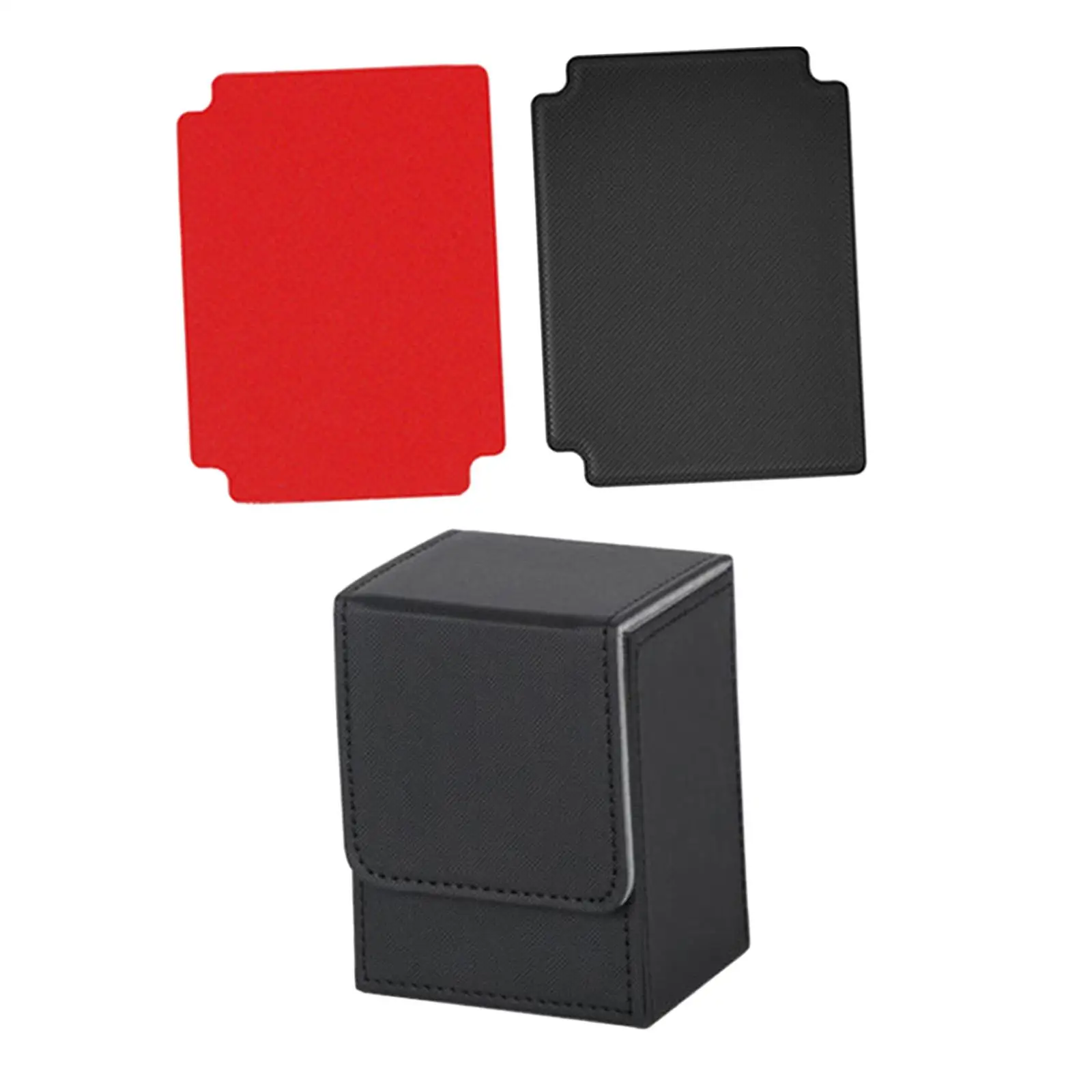 Card Deck Box Holder with 2 Dividers Fits 100+ Versatile Sturdy 8x7.8x10.3cm