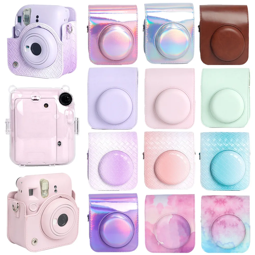 

Instant Cameras Pu Protective Case For Fujifilm Instax Mini 12 Camera Bag Portable Protector Shell Cover With Shoulder Strap