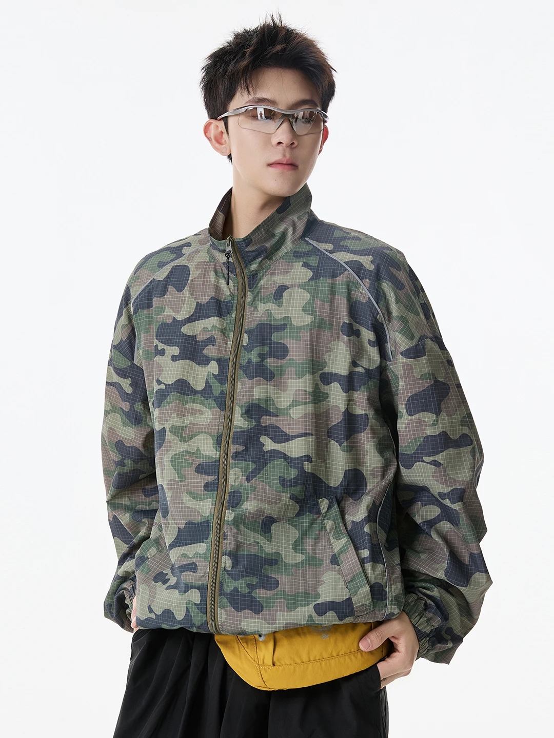 Camisa de Protección Solar para Pesca al Aire Libre, Ligera, de Secado Rápido, Camuflaje, Ropa de Verano para Hombre, a la Moda, Protección Solar, Corte Holgado, Talla L
