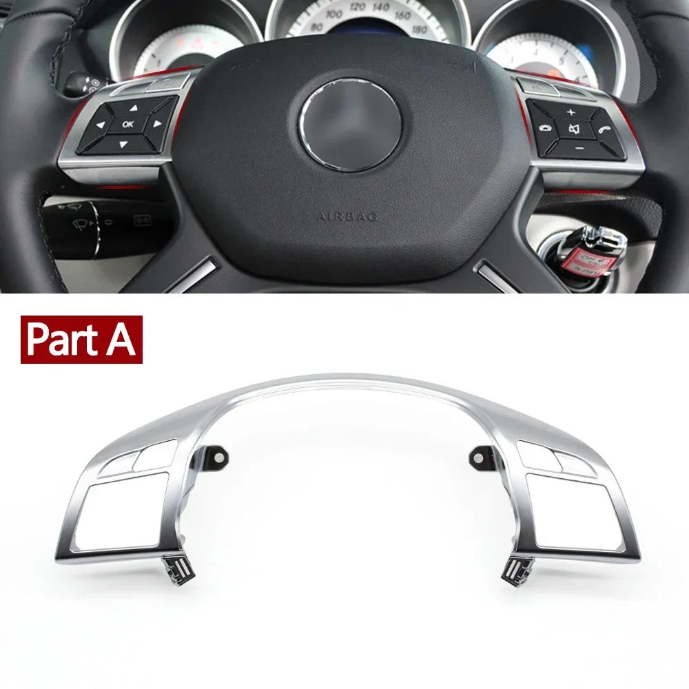 Car Chrome Steering Wheel Cover Trim Panel Replacement For Mercedes Benz C E M ML GL GLS G Class W204 W212 W166 W463 A0994640513