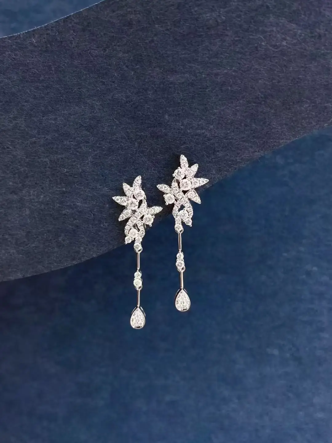 

XCL NEW FASHION FRESH DIAMOND EARRING STUD FINE JEWELRY FOR PARTY WEEDING ENGAGEMENT