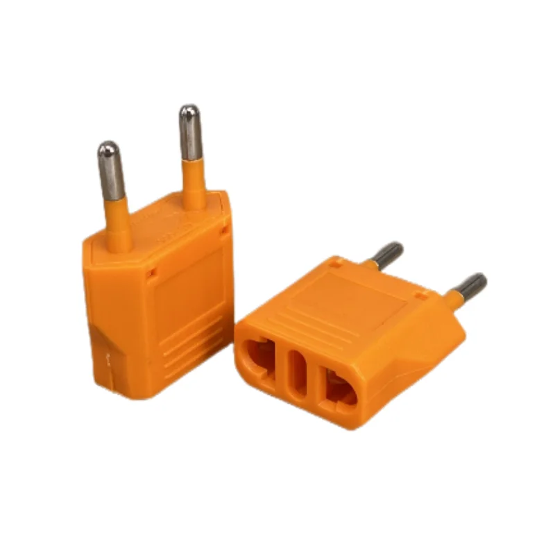 الاتحاد الأوروبي التوصيل محول CN الأمريكية الولايات المتحدة إلى الاتحاد الأوروبي اليورو الأوروبي روسيا كوريا إسبانيا فرنسا BR السفر محول 2Pin التيار المتناوب محول الطاقة