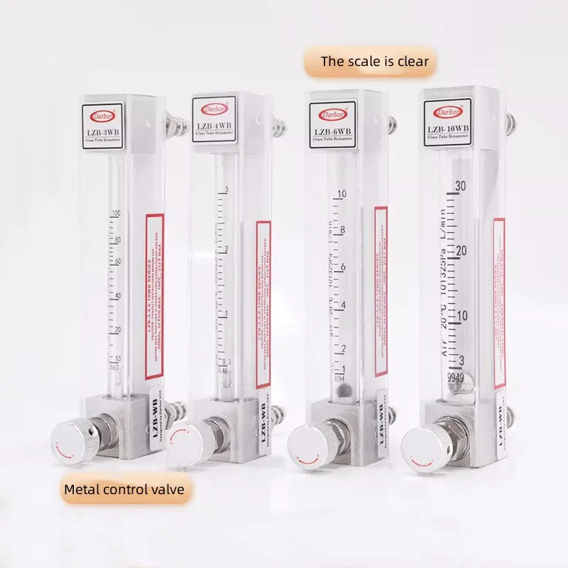 Air Nitrogen And Oxygen Flowmeter, LZB-WB Gas Float Flowmeter, Glass Rotor Flowmeter LZB-3WB/4WB/6WB