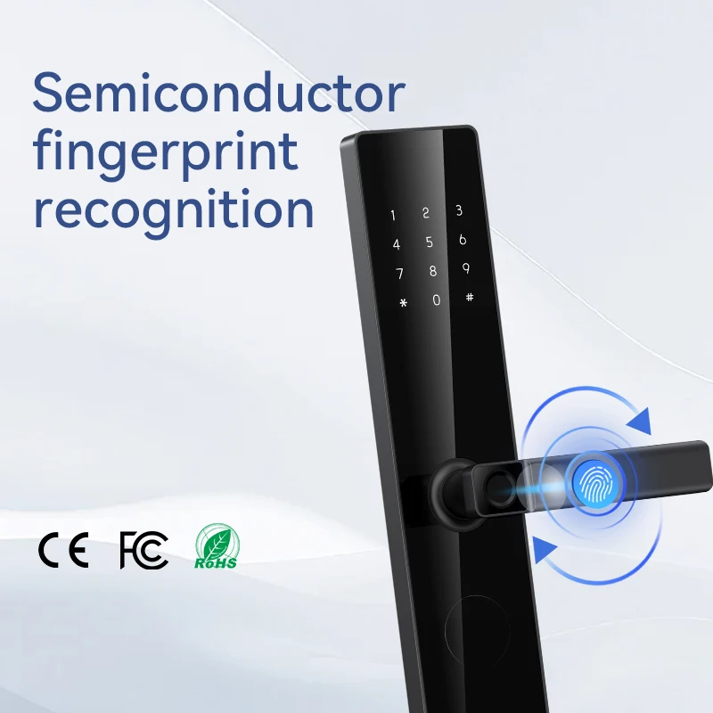 STLF SOURCE PRICE Wood Door Smart Lock Electronic Finger Print Manual Key Ttlock Tuya Digit Door Lock