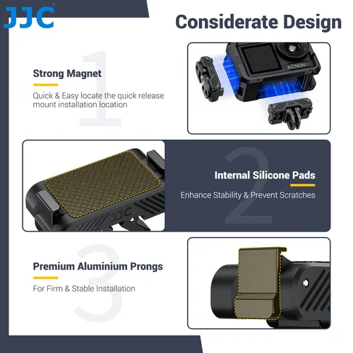 Imagen 2 del producto JJC soporte magnético de liberación rápida para DJI Osmo 360 adaptador para Action 5 Pro 4 3 adaptador magnético de liberación rápida accesorio ampliar