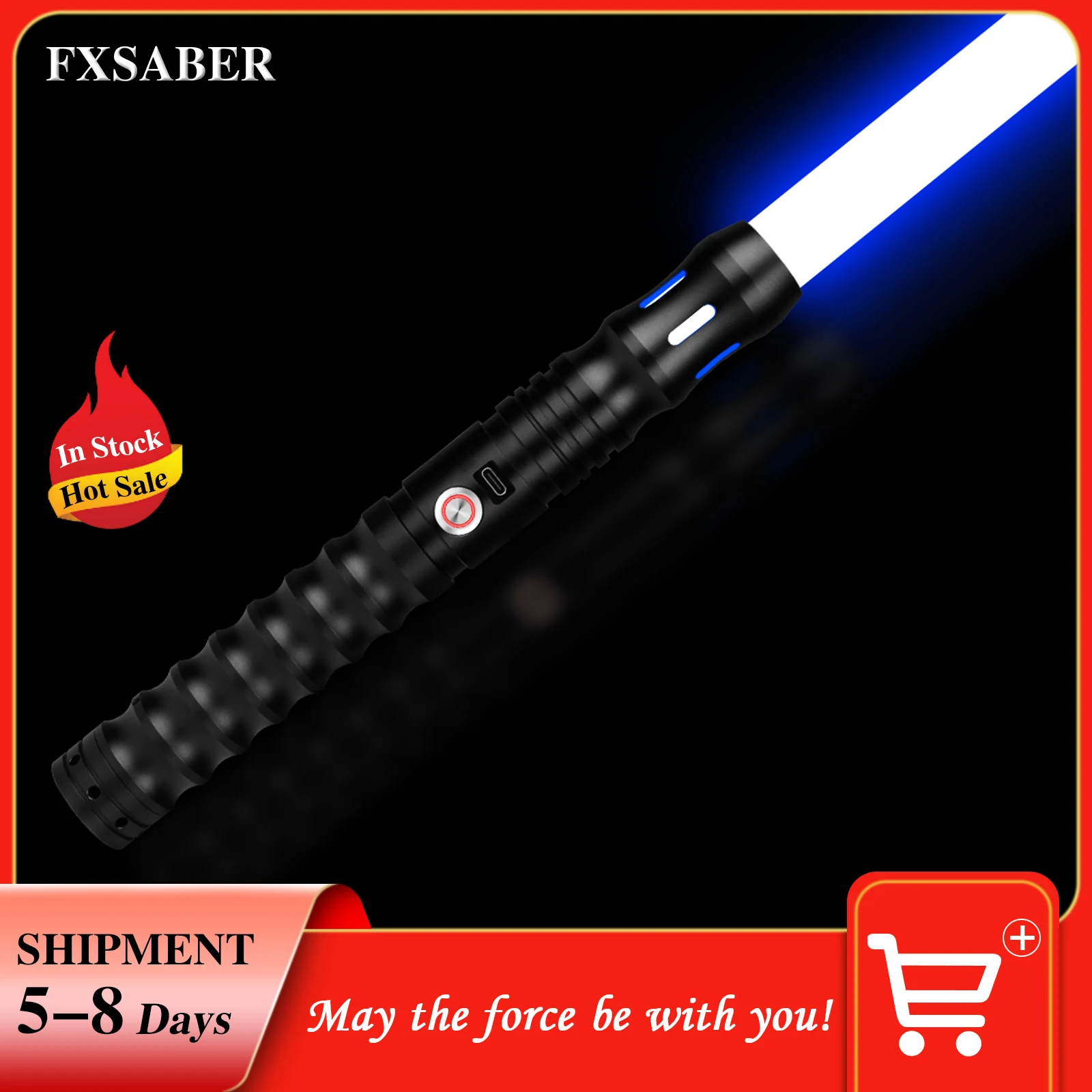 

FXSABER Dueling Aluminium Metal Hilt Premium Starkiller Lightsaber Infinite Colors Proffie Star Movie Wars Laser Sword