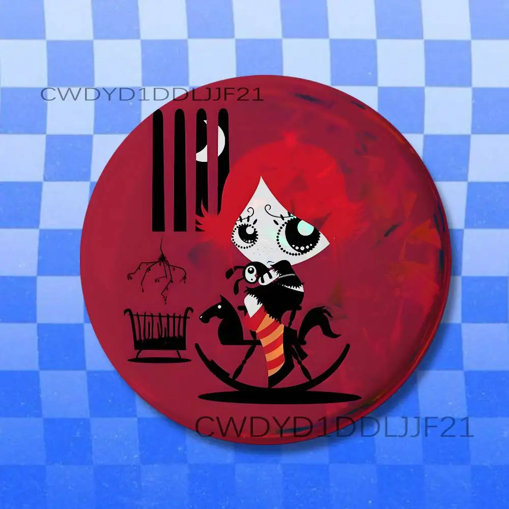 R-Ruby Gloom Gothic Badge Brooch Figure Lapel Pins Clothes Backpack Fashion Cute Collection Decoration Display view 3