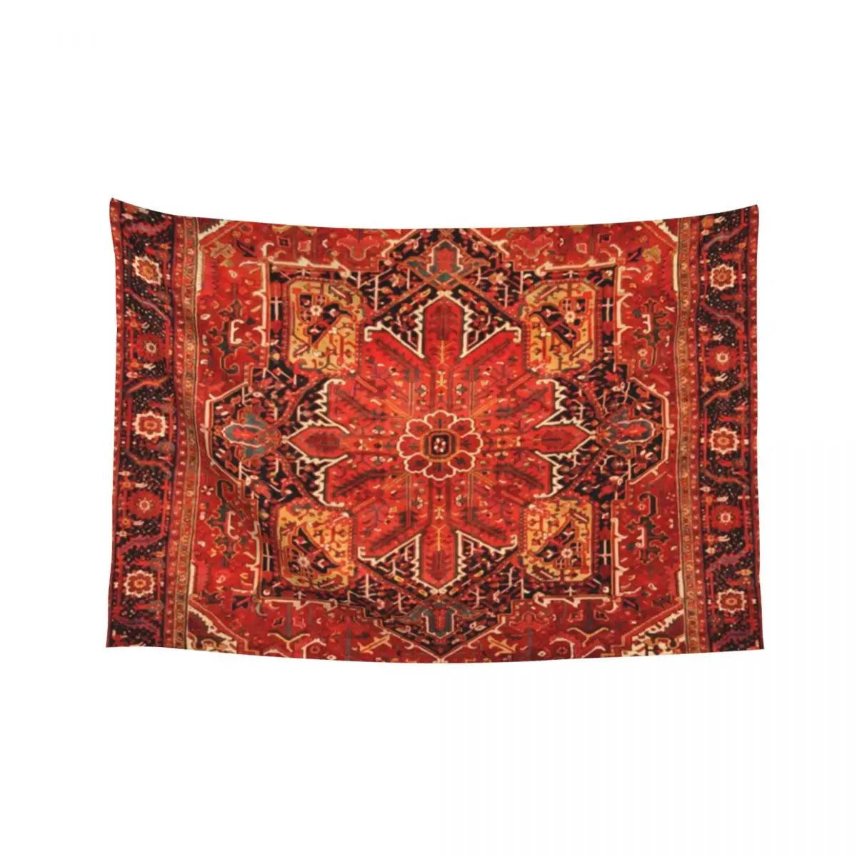 

Antique Persian Rug Red Black Carpet Pattern Tapestry Room Decor Bathroom Decor Decorative Wall Mural Tapestry