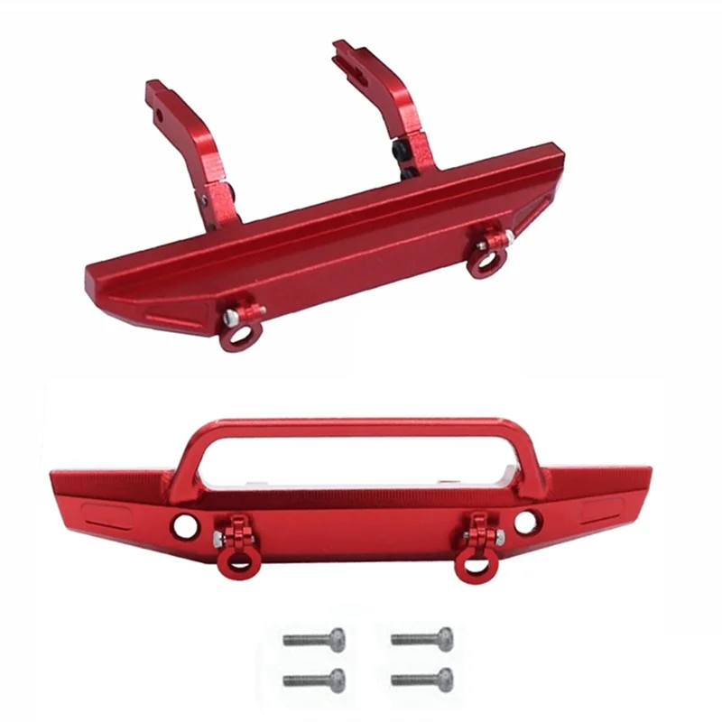 Metal Front and Rear Bumper 9734 for Traxxas TRX4M TRX-4M 1/18 RC Crawler Car Upgrade Parts OP Accessories,Red