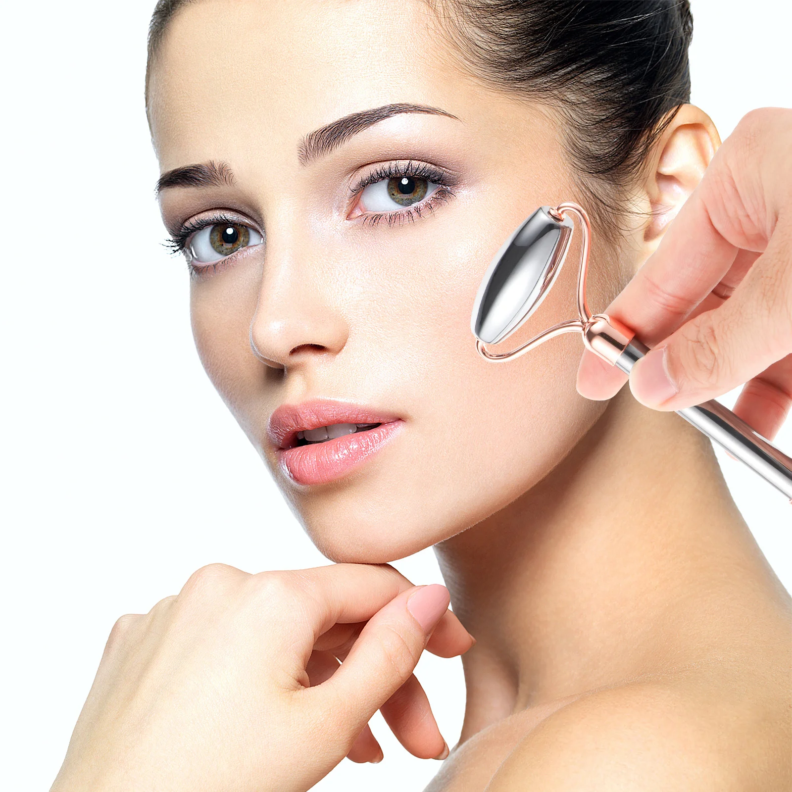 

Double Head V Face Massaging Roller Natural Stone Facial Roller Slimming Depuffing Anti Wrinkles Skin Care Tool