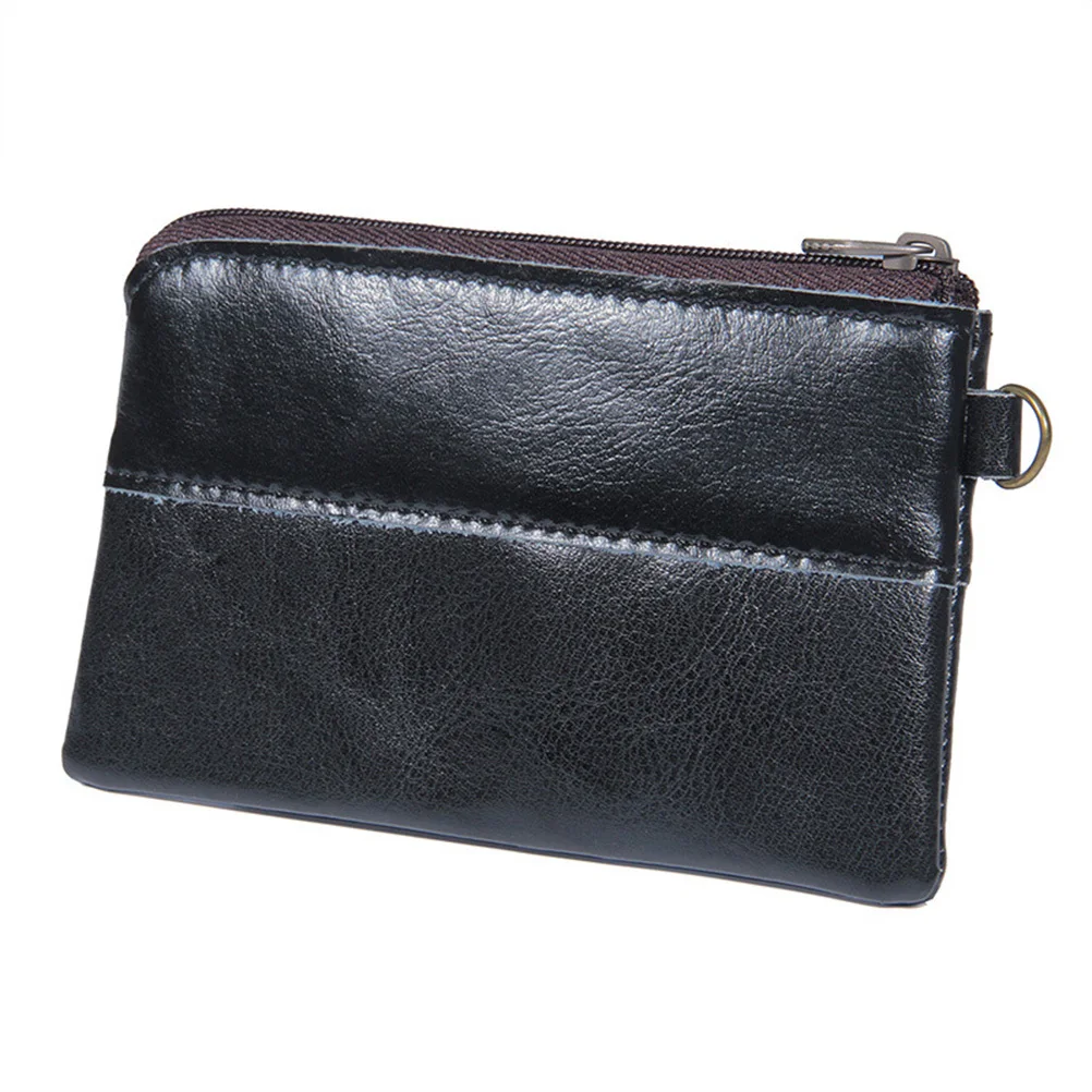 

Small Wallet For Men Smooth Business Design Multi-Function Zipper Bag Portable Money Holder Retro Style Handbag