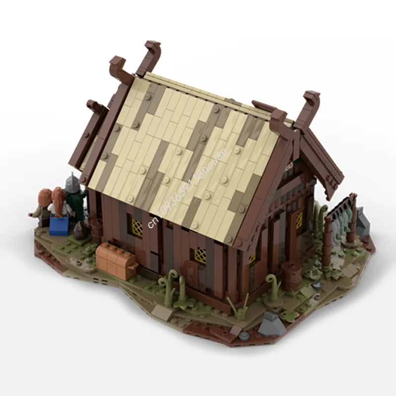 1421 elementów MOC Wojownik z Rohanu Dom Hobbitów i Model Prezent na Boże Narodzenie Klocki Konstrukcyjne Architektura DIY Pomysł Zabawki dla Dzieci Urodziny
