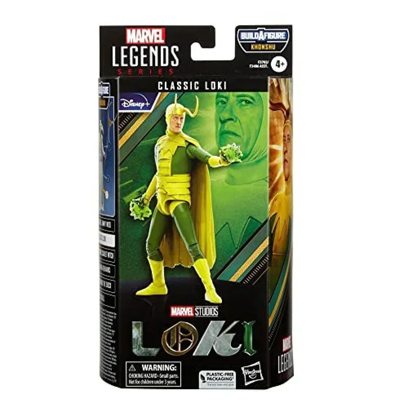 Marvel Legends Series Loki Mcu Disney Plus Classic Marvel Anime Action Figure, Includes Baf Part Collection Model Toy For Kids