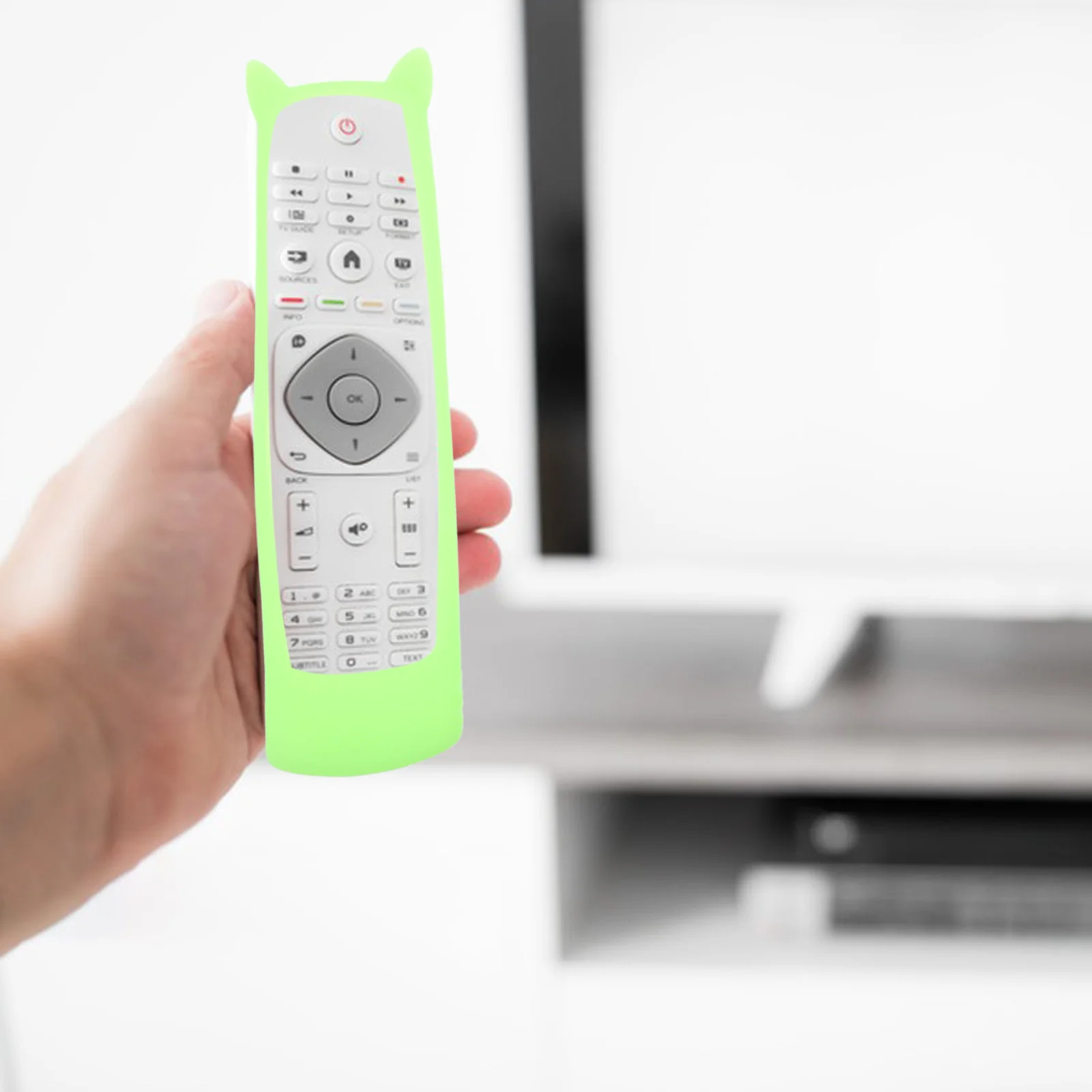 

Silicone Remote Controller Cover Protective Shell For Remote -Resistant Vibrant Color Easy To Locate In Dark