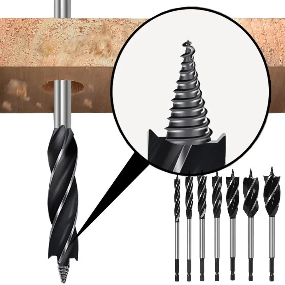 

10mm-25mm Auger Drill Bit with Hex Shank Anti-slip Twist Drill Bit Set Wear-resistant Efficient Wood Fast Cut Auger Wood Cut