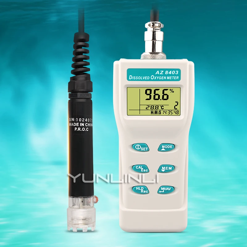 Dissolved Oxygen Detector Portable Aquaculture Dissolved Oxygen Meter Dissolved Oxygen Analyzer Water Quality Tester AZ8403