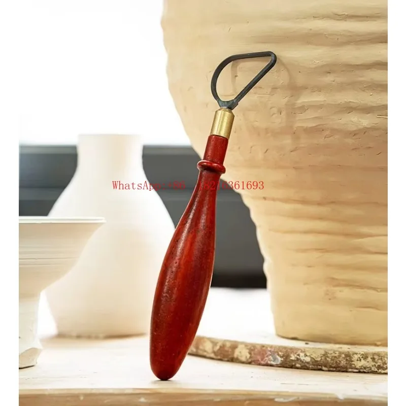 Limited Offer Ceramic Tools Clay Plastic Scraper Trimming Tool Texture Ring Knife Red Pear Double Head Trimming Knife