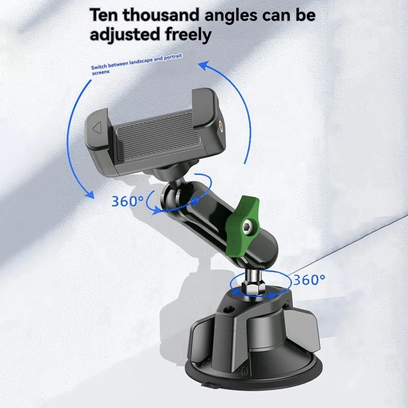 

Держатель для телефона на присоске Автомобильный держатель для телефона Стабилизатор для телефона Палка для селфи 360° ° Вращающийся кронштейн для телефона-A86Z