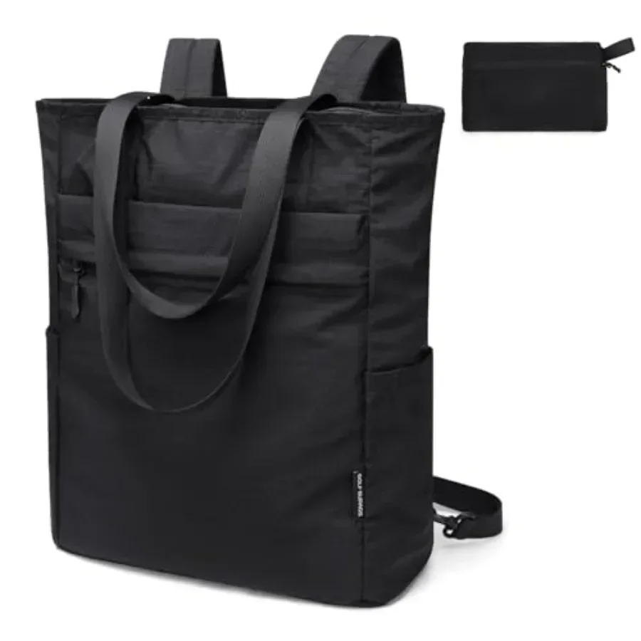 

Foldaway Convertible Tote Backpack Lightweight Nylon Daypack Women Men City Pack Versatile Backpack Leisure