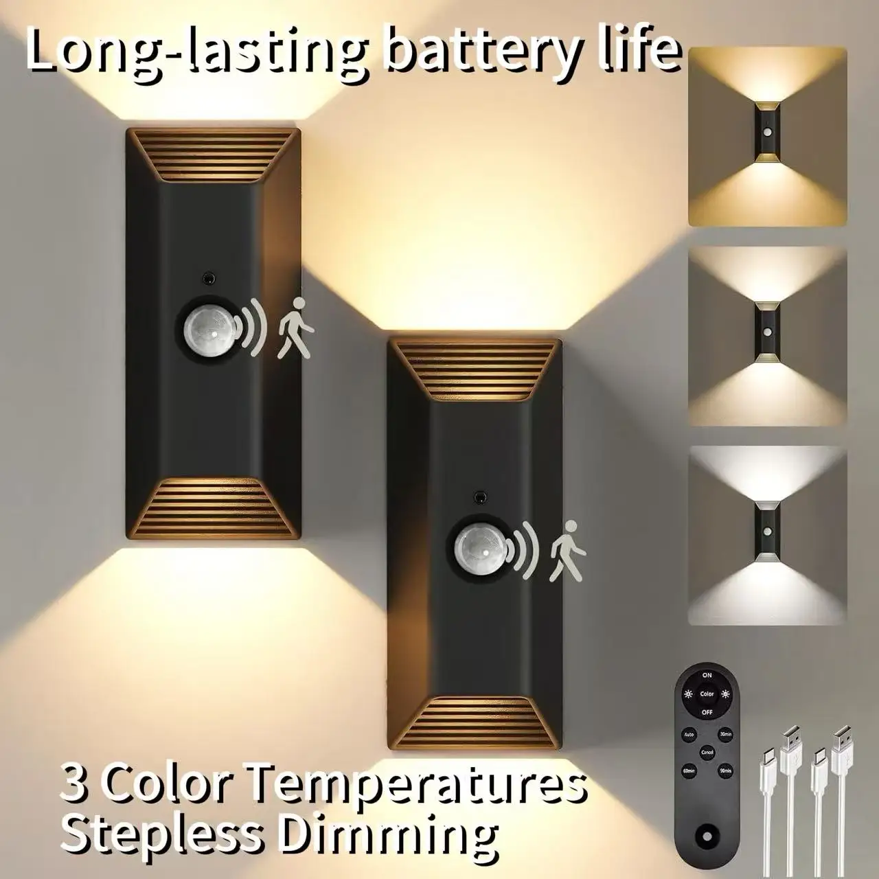 

Rechargeable,Intelligent Human Body Sensing Wireless Remote-Controlled,Cordless Magnetic LED Wall Lamp for Corridor Applications