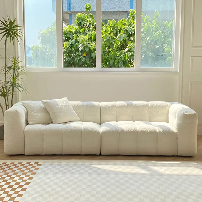 White Comfortable Sofa Apartment Interior Designer Puff Sofa Lounge Luxury Ensembles De Meubles De Jardin Japanese Furniture