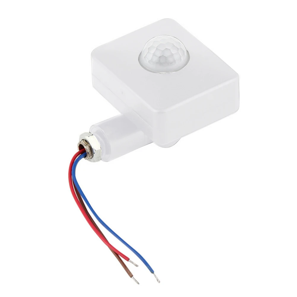 Motion Sensor Detector Practical Mini Security Automatic AC 85-265V PIR Infrared OutdoorDurable Home Switch ABS LED Light