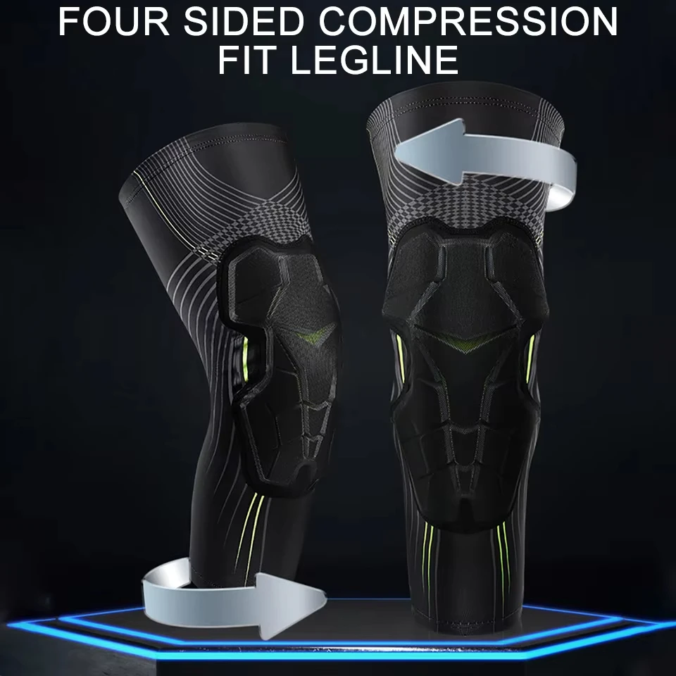 Loogdeel 1 Pcs Sports Crashproof Knee Support Pad Elastic Foam Football Knee Compression Sleeves Basketball Bicycle Protect