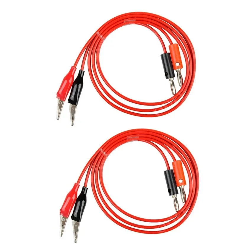 لتقوم بها بنفسك 1 متر التمساح Cilp إلى الموز التوصيل اختبار كابل الرصاص موصل المزدوج تستر التحقيق التمساح كليب لجهاز متعدد