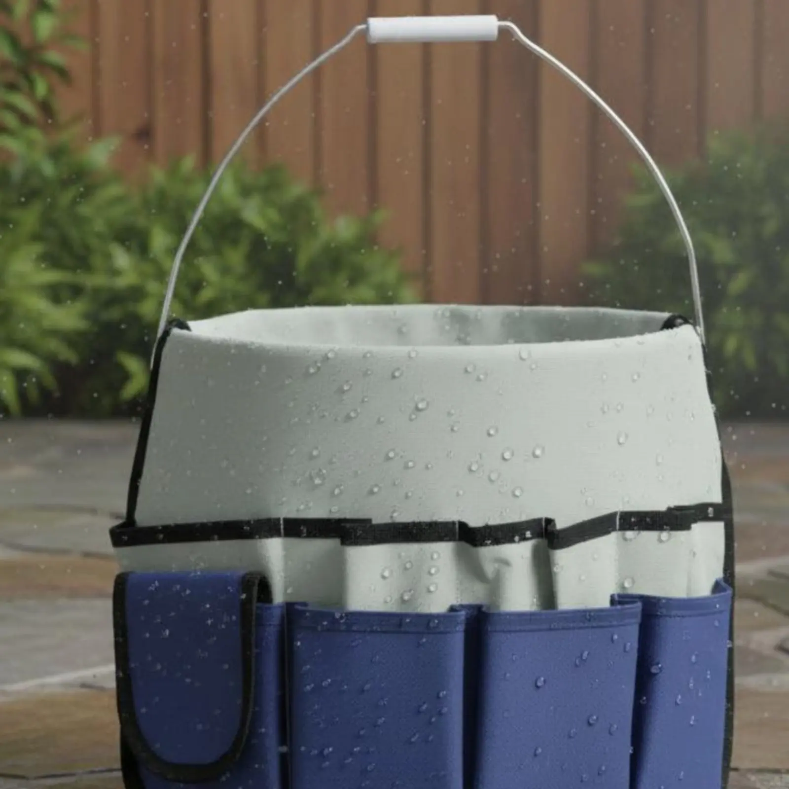 Gardening Tool Tote Large Capacity Multi-Pocket Tool Organizer Canvas Container Bag Waterproof Sturdy-Duty for Construction Site - view 2