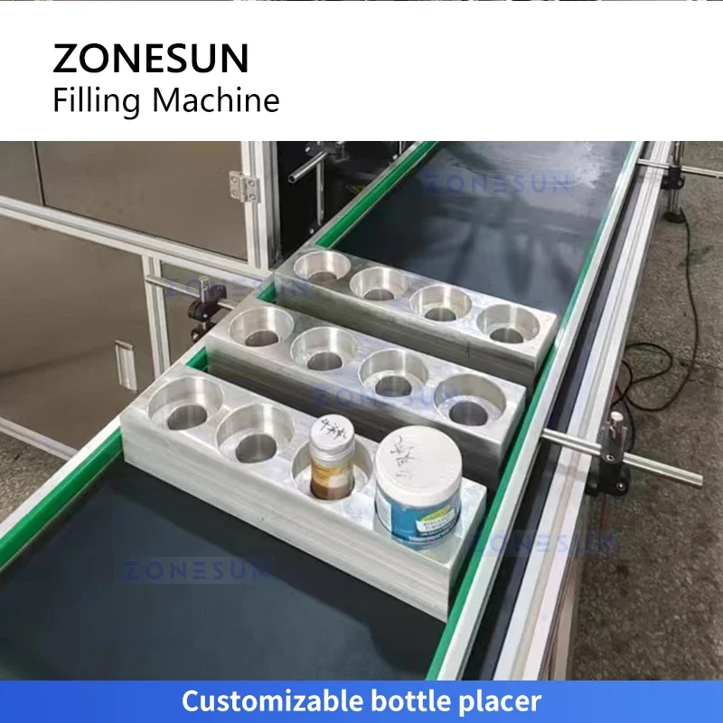 ZONESUN ZS-JRF4 Automatic 4 Heads Heated Filling Machine with Mixer for Wax Vaseline Lip Balm Cream Viscous Liquid Packaging