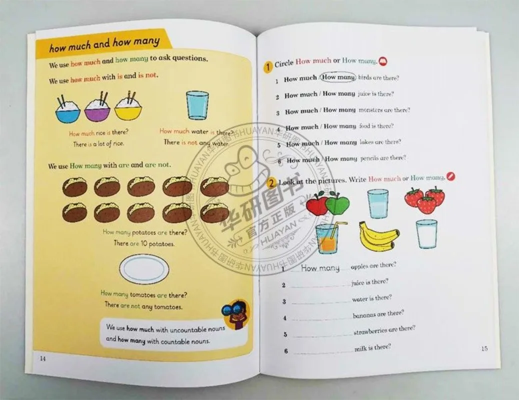 Libro de trabajo de gramática inglesa para niños, libros educativos originales, Ladybug, 1-6