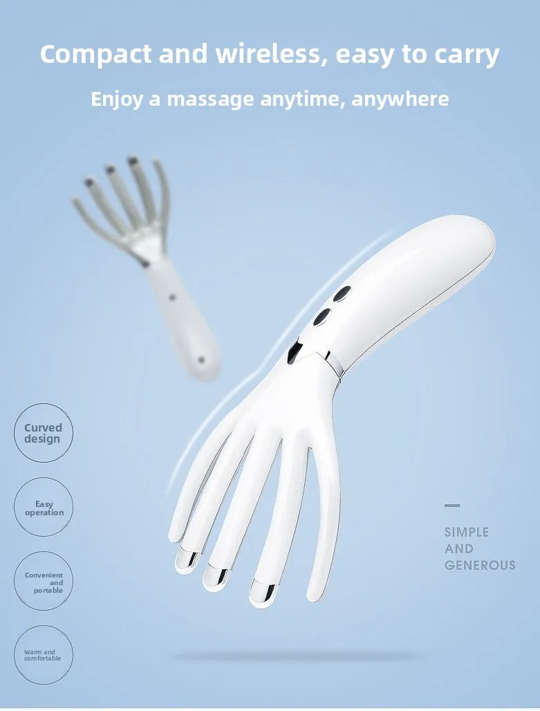 New mini massager, multi-functional rechargeable heated massager, head electric portable massage comb