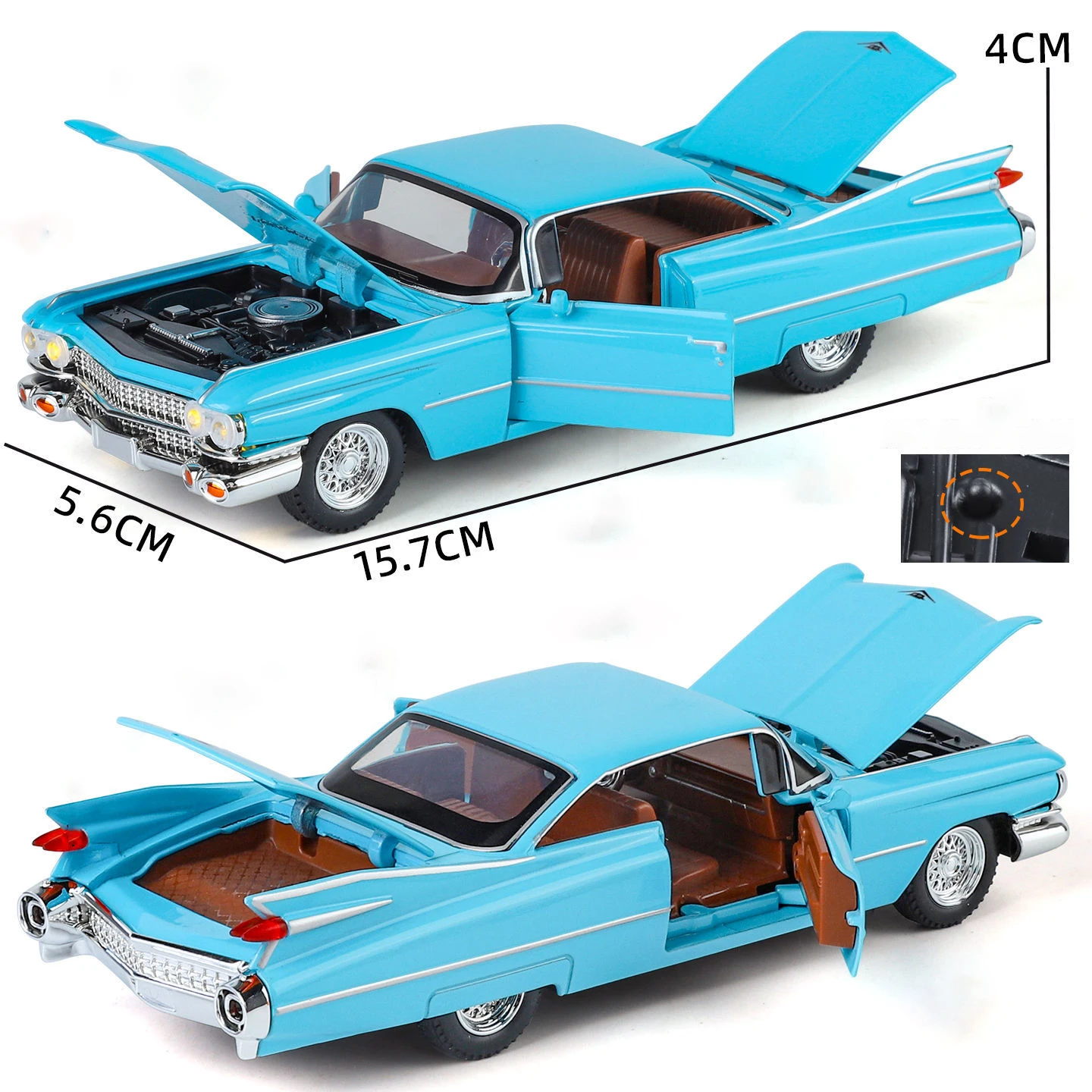 1:32 Eldorado Biarritz سبيكة سيارة نموذج الصوت والضوء التراجع لعبة الأطفال المقتنيات هدية عيد ميلاد